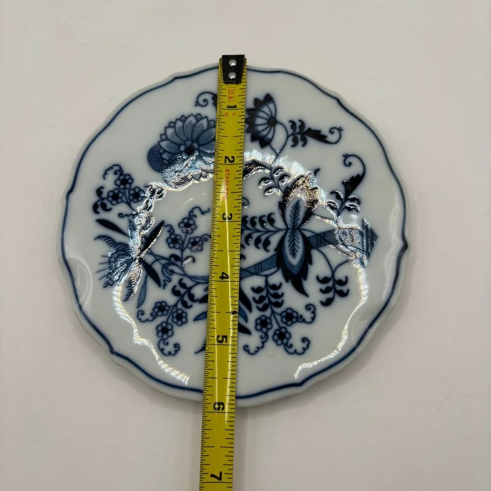 Vintage Blue Danube Trivet Hot Plate‎ Scalloped Blue Onion Pattern Japan